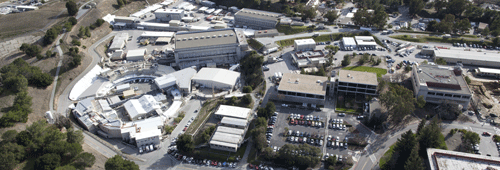 An aerial image of SLAC's facilities