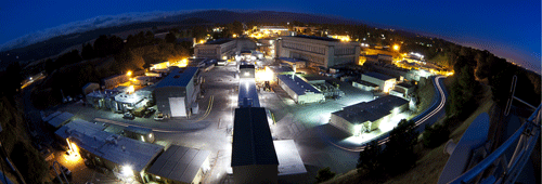 SLAC lab at night