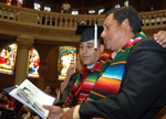 Father and Student son at Memorial Church service