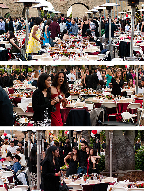 Students enjoying themselves at Graduation Dinner