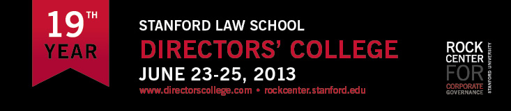 19th Annual Stanford Directors' College 2013