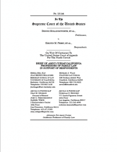 Image of Brief of Amici Curiae California Professors of Family Law in Support of Respondents