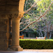 Looking out from an arch in the Main Quad