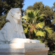 Sphinx outside the Stanford Mausoleum