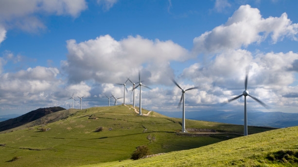 Windmills used for generating electricity