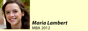 Maria Lambert, MBA 2012