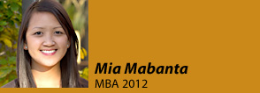 Mia Mabanta, MBA 2012