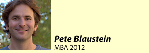 Pete Blaustein, MBA 2012