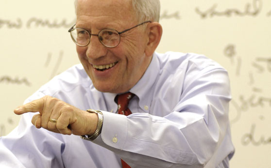 Professor George Parker leading classroom discussion
