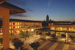 Knight plaza at night