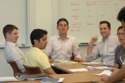 David Miliband and students