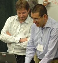 Stefanos Zenios at a conference at Stanford GSB