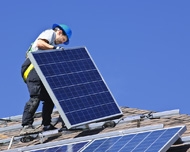 photo of solar panel installer