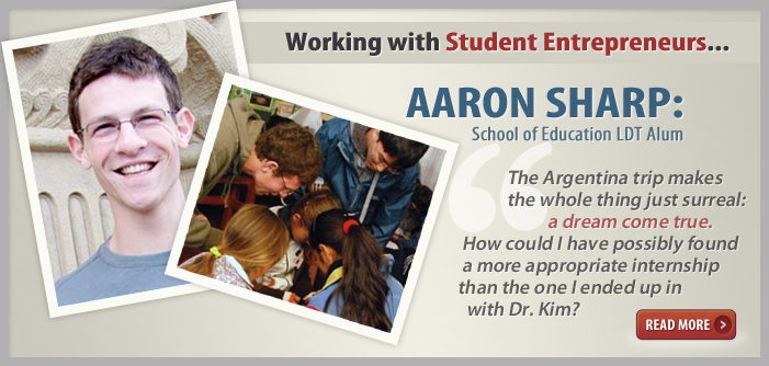 Working with Student Entrepreneurs: Aaron Sharp