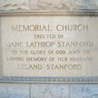 [Photo - Cornerstone from Stanford Memorial Church]