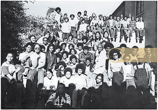 Valerie Jarrett as an undergraduate student with her dormmates from Olivo-Magnolia, now known as Ujamaa.