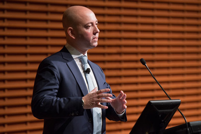 Greg Smith speaking at Stanford / Photo: L.A. Cicero