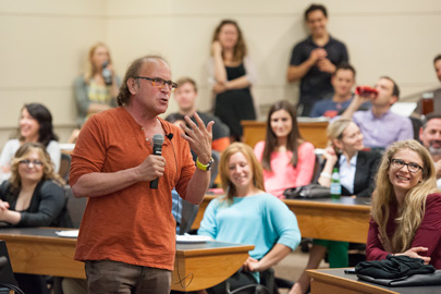 Professor David Mills speaking at an event discussing California's recently reformed Three Strikes Law./Photo: L.A. Cicero