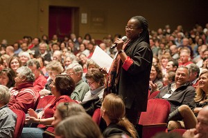 Ayele Amavigan asked a question of the provost.