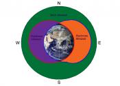 Image - Distribution of positrons (purple), electrons (orange) and both (green)