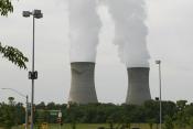 Photo - Smoke stacks at the Three Mile Island nuclear plant