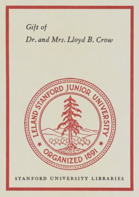 Gift of Dr. and Mrs. Lloyd B. Crow