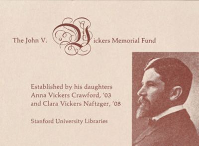 The John V. Vickers Memorial Book Fund