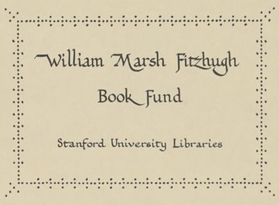 William Marsh Fitzhugh Book Fund