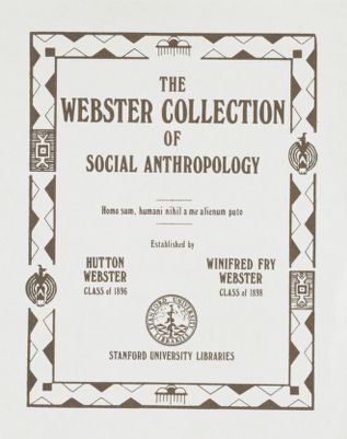 Webster Collection of Social Anthropology