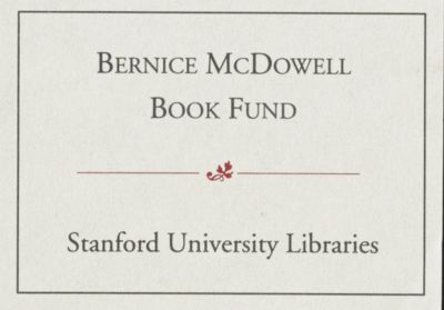 Bernice McDowell Book Fund