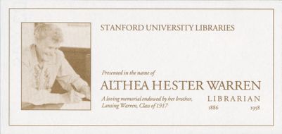 Althea Hester Warren Memorial Fund