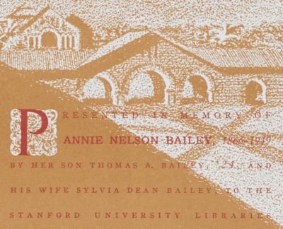 Annie Nelson Bailey Memorial Book Fund